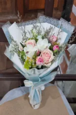 ช่อดอกไม้ประดิษฐ์สีฟ้า-AC1006 - Image 3