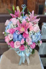 แจกันดอกไม้สดสีชมพู-VF1025 - Image 3