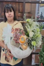 กระเช้าดอกไม้ผลไม้สด-BF1016 - Image 2