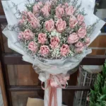 ช่อแบงค์ร้อยพับดอกกุหลาบ