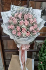 ช่อแบงค์ร้อยพับดอกกุหลาบ