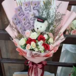 ช่อดอกไม้เรียงแบงค์