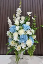 แจกันดอกไม้ประดิษฐ์สีฟ้า-AL1009 - Image 3