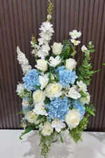 แจกันดอกไม้ประดิษฐ์สีฟ้า-AL1009 - Image 2