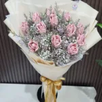 ช่อแบงค์ร้อยพับดอกกุหลาบ