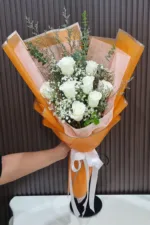 ช่อดอกกุหลาบขาว-WR1011 - Image 2