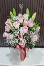 แจกันดอกไม้สดสีชมพู-VF1024 - Image 4