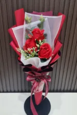 ช่อดอกไม้ประดิษฐ์สีแดง-AC1007 - Image 2