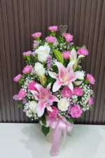 แจกันดอกไม้สดสีชมพู-VF1023 - Image 4