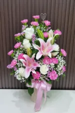 แจกันดอกไม้สดสีชมพู-VF1023 - Image 3