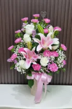 แจกันดอกไม้สดสีชมพู-VF1023 - Image 2