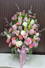 แจกันดอกไม้สดสีชมพู-VF1021 - Image 3