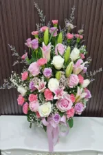 แจกันดอกไม้สดสีชมพู-VF1021 - Image 2