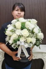 แจกันดอกไม้สดสีขาว-VF1022 - Image 2