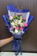 ช่อดอกไม้สดสีชมพู-PF1018 - Image 3