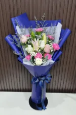 ช่อดอกไม้สดสีชมพู-PF1018 - Image 4