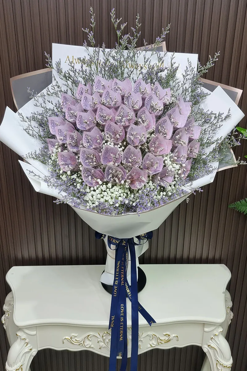 ช่อแบงค์ม้วนทำดอก ช่อแบงค์500ม้วนทำดอก