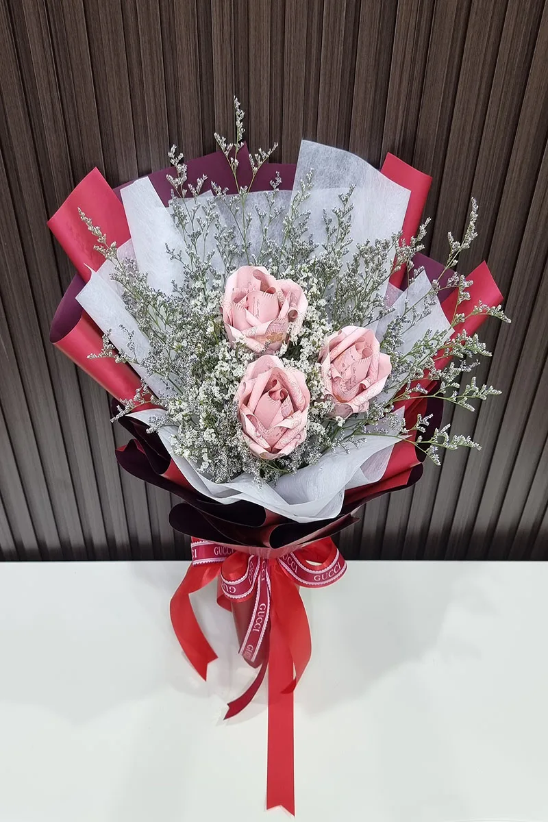 ช่อแบงค์ร้อยพับดอก