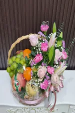 กระเช้าผลไม้ดอกไม้สด-BB1017 - Image 4