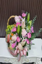 กระเช้าผลไม้ดอกไม้สด-BB1017 - Image 2