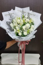 ช่อดอกไม้สดสีขาว-FW1011 - Image 5