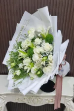 ช่อดอกไม้สดสีขาว-FW1008 - Image 3