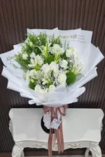 ช่อดอกไม้สดสีขาว-FW1008 - Image 2