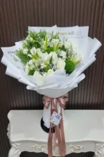 ช่อดอกไม้สดสีขาว-FW1008 - Image 4