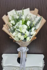 ช่อดอกไม้สดสีขาว-FW1010 - Image 2