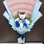 ช่อดอกไม้ประดิษฐ์เรียงแบงค์