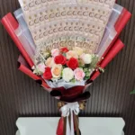 ช่อดอกไม้เรียงแบงค์