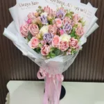 ช่อแบงค์พับดอกกุหลาบ