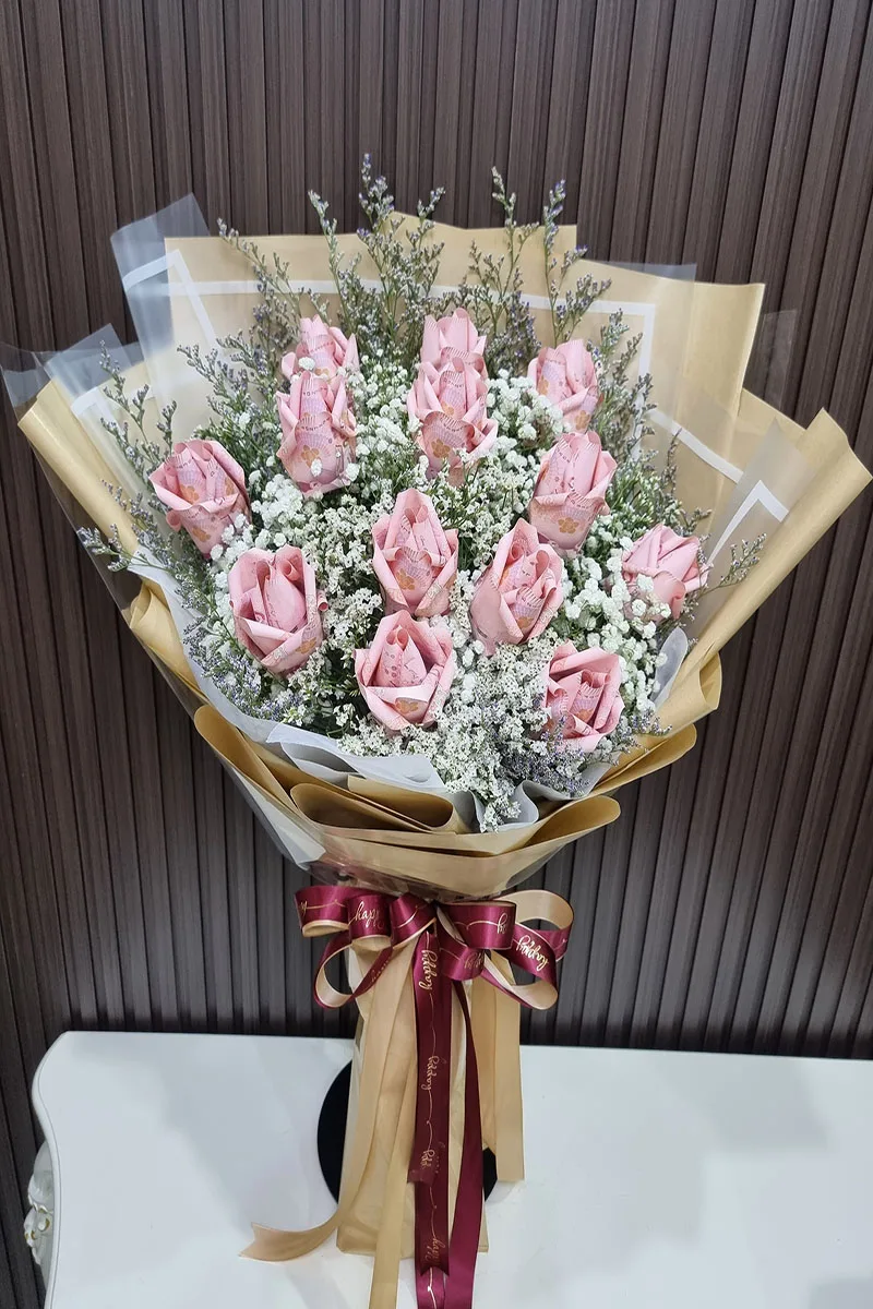 ช่อแบงค์ร้อยพับดอก