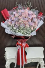 ช่อแบงค์ม้วนทำดอก