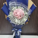 ช่อแบงค์พับดอกห่อสีน้ำเงิน