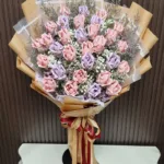 ช่อแบงค์พับดอกกุหลาบช่อใหญ่