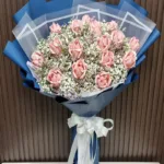 ช่อแบงค์ร้อยพับดอกกุหลาบ