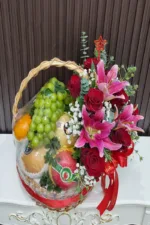 กระเช้าผลไม้ดอกไม้สด-FB1011 - Image 2