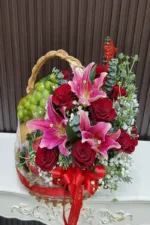 กระเช้าผลไม้ดอกไม้สด-FB1011 - Image 3
