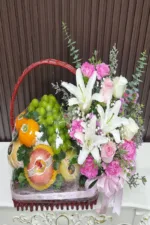 กระเช้าผลไม้ดอกไม้สด-FB1009 - Image 3