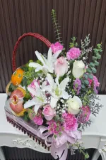 กระเช้าผลไม้ดอกไม้สด-FB1009 - Image 2