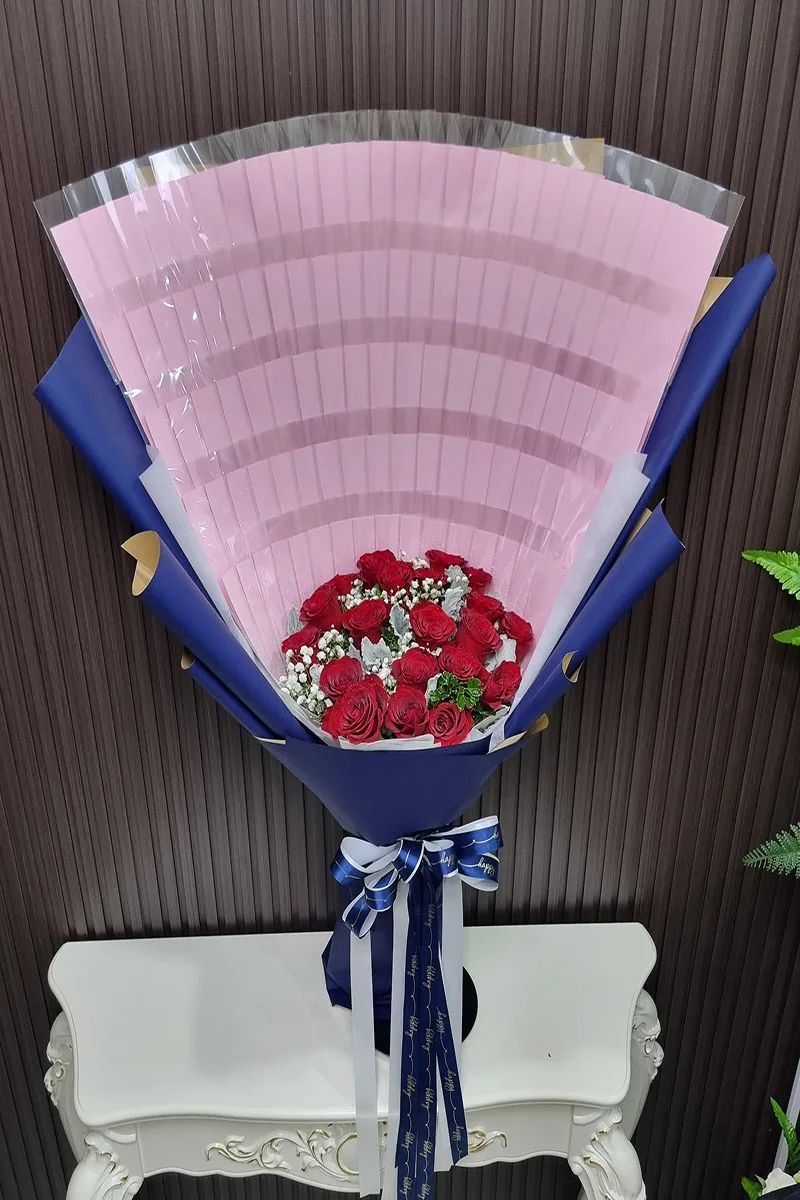 ช่อดอกไม้สดใส่แบงค์เรียงในช่อ ช่อดอกกุหลาบใส่แบงค์ได้เอง