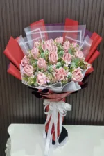 ช่อแบงค์ร้อยพับห่อสีแดง