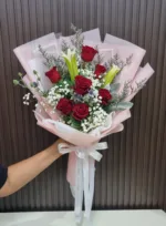 ช่อดอกไม้สดสีแดง-RF1001 - Image 3