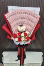 ช่อเรียงแบงค์ร้อยรับปริญญา