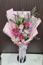 ช่อดอกไม้สดสีชมพู-PF1009 - Image 3