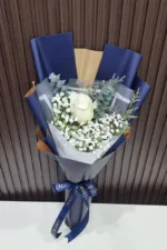 ช่อดอกกุหลาบขาว1ดอก