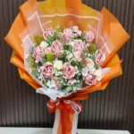 ช่อแบงค์ร้อยพับห่อสีส้ม