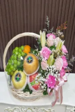 กระเช้าผลไม้ดอกไม้สด-FB1002 - Image 3