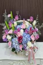 กระเช้าดอกไม้สีอ่อน-PB1011 - Image 3